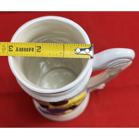 VINTAGE HAND MADE PAINTED STEIN SKIER. *PRE-OWNED*. 1980 - Picture 10 of 12